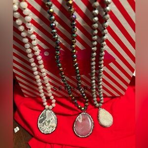 NWOT BUNDLE TEARDROP BEADED NECKLACES